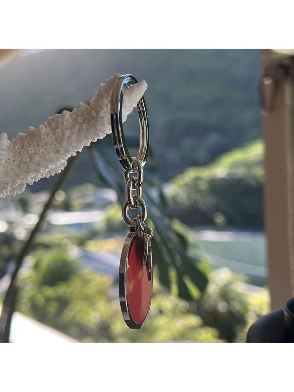 COACH Silver Orange Citrus Key Chain / Purse Fob - Picture 7 of 8